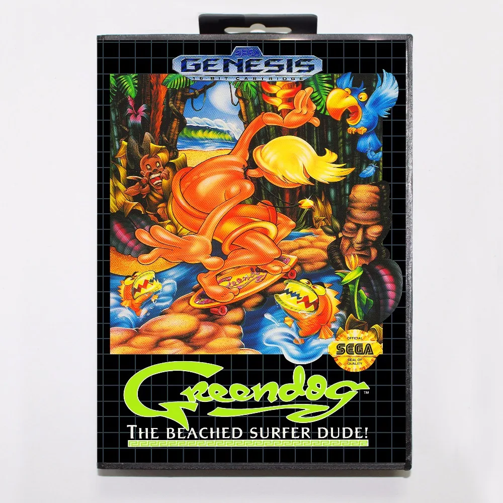 Игровой картридж Greendog 16 бит MD игровая карта с розничной коробкой для Sega Mega Drive Genesis