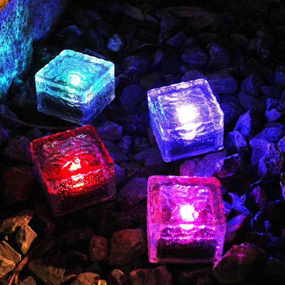 Подземная лампа на солнечной батарее 4 светодиода водонепроницаемое уличное