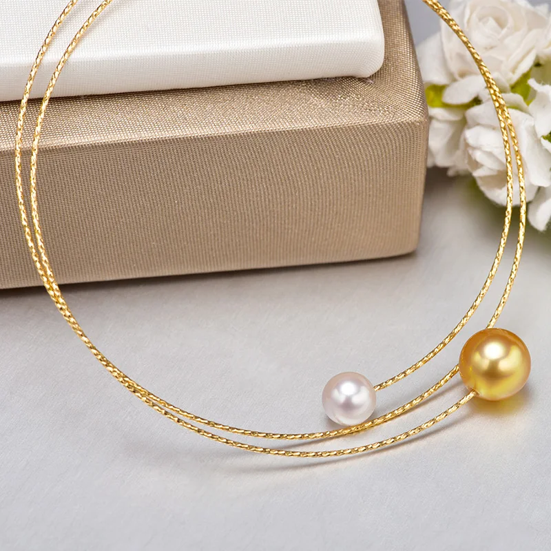 Японские браслеты из двух жемчужин Akoya морской воды и 18-каратного золота [YS] Fine Jewelry.