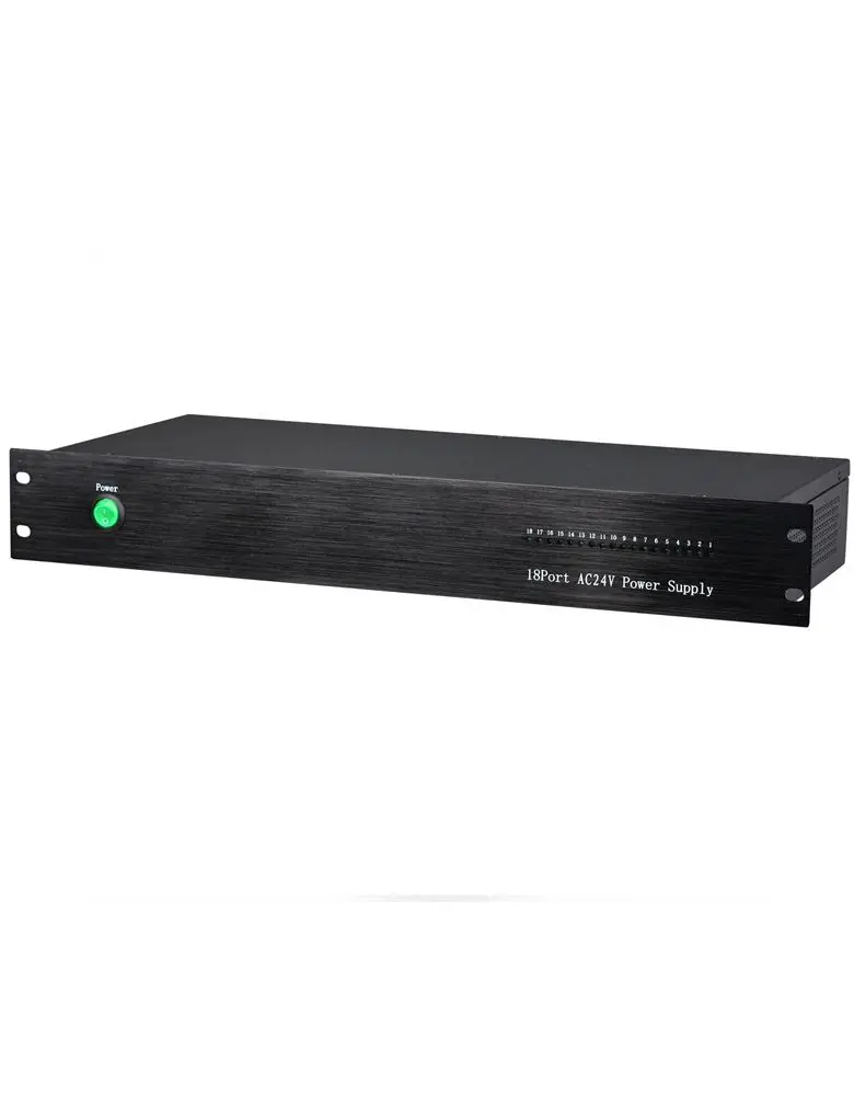 

Rack Mount Power Supply 24V AC 20A 18 Channels 1.5U 480 Watt For Security Cameras Leds