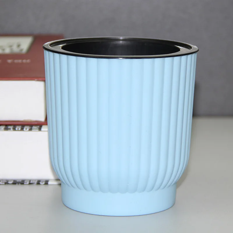 Blue WHISM пластиковый самополивающийся цветочный горшок комнатный зеленый Растительный горшок настольные садовые горшки автоматическое поглощение воды цветочный горшок - Цвет: Blue