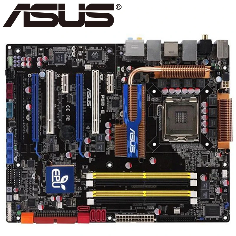 

Asus P5Q-E Desktop Motherboard P45 Socket LGA 775 For Core 2 Duo Quad DDR2 16G UEFI ATX BIOS Original Used Mainboard On Sale