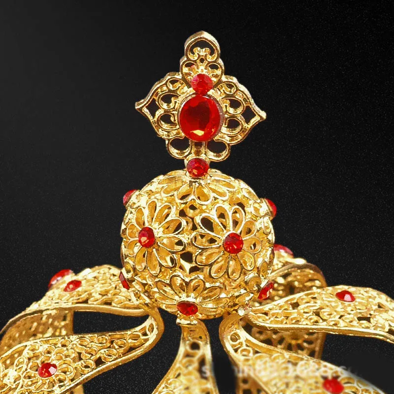 Корона для торта FORSEVEN золотого цвета тиара корона украшение свадебный цветок