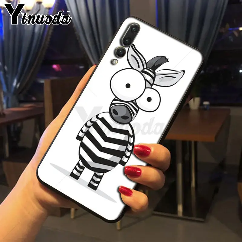 Yinuoda корова Альпака зебра жираф черный мягкий чехол для телефона из ТПУ huawei p20lite