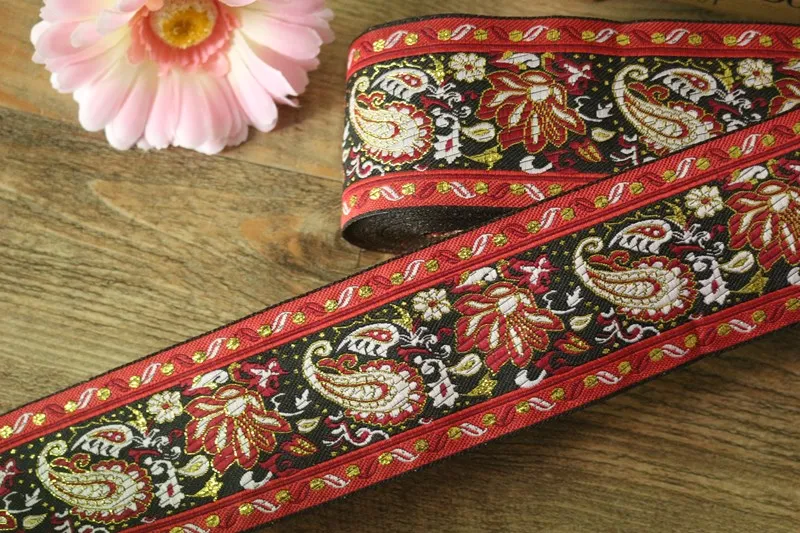 10 ярдов/Лот ширина 7 см тканая жаккардовая лента Пейсли дизайн для занавесок и