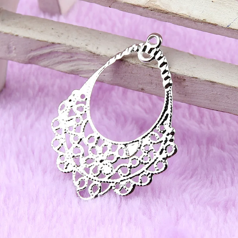 

Металлические соединители серебристого цвета, 42x32 мм, 30 шт.