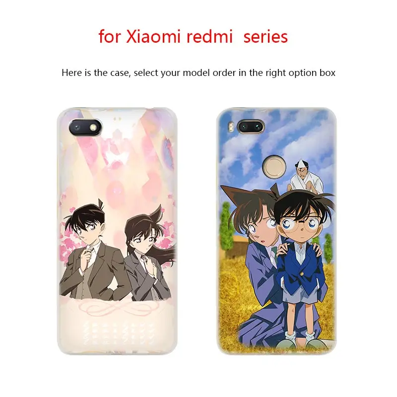 Аниме Детектив Конан мягкий чехол для Xiaomi Redmi 9a 7a 8a Примечание 10 9 8 7 Pro Max 10s 9s 8T Prime 9at