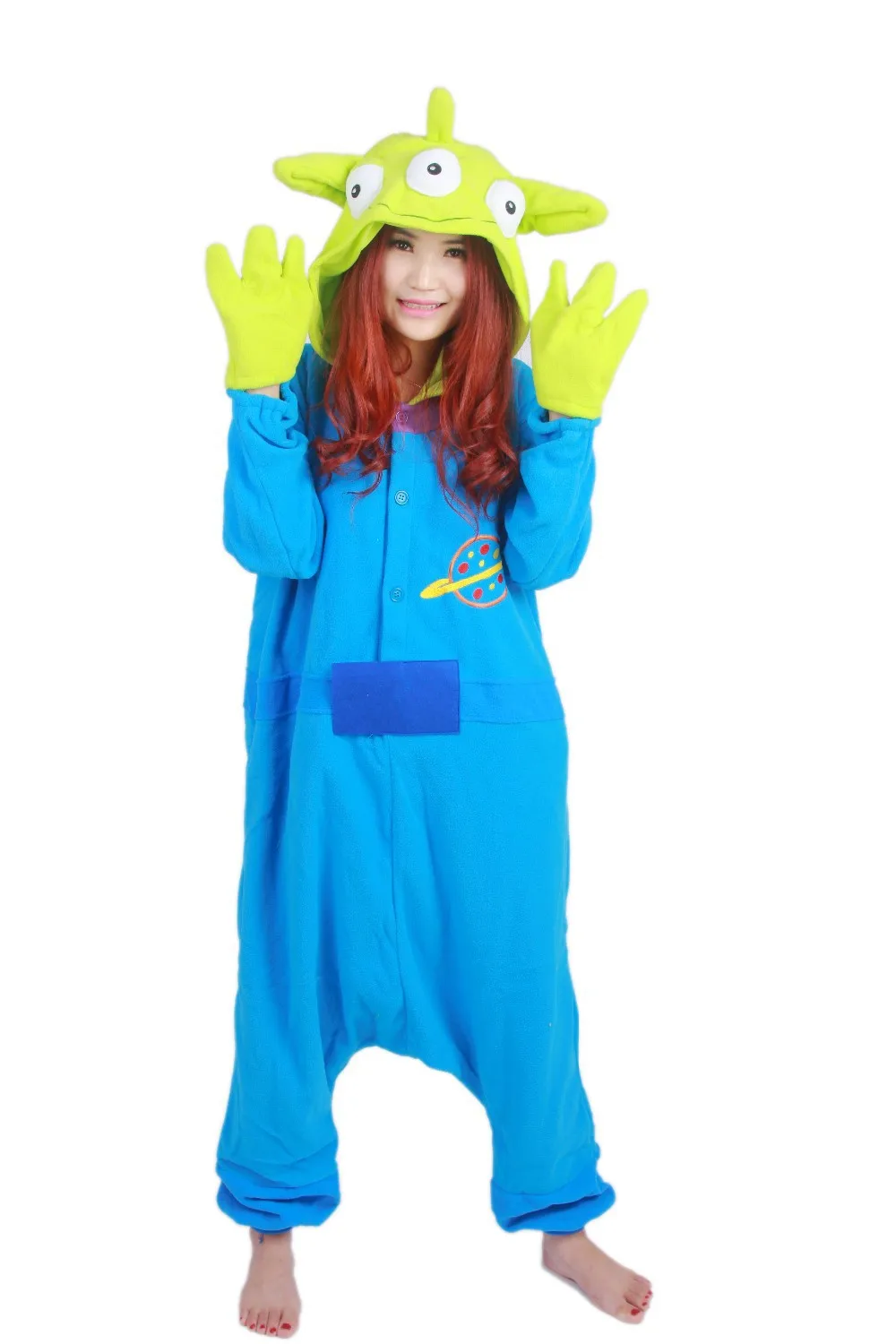 Маленький зеленый человек Squeeze Toy Story Aliens Monster Onesie все в одном костюмы для косплея