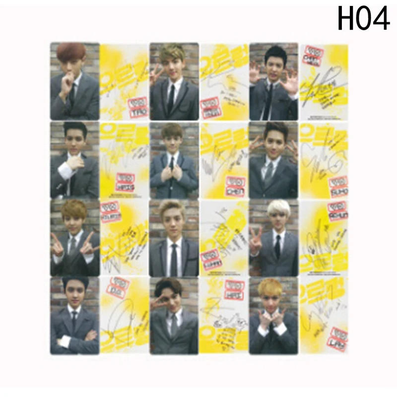 4 Youpop KPOP EXO K M точное Лото завод 3 EX'ACT альбом самодельные бумажные карты K-POP Подпись LOMO фото карта Фотокарта - Цвет: 4