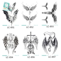 2115cm big arm back tattoo sticker god jesus wings series design waterproof sexy fake temporary tatoo for men and women