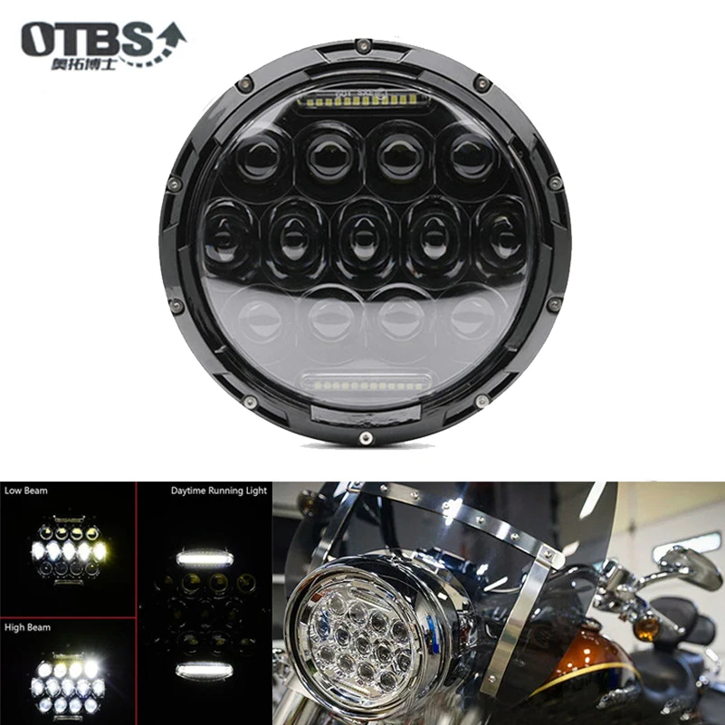 7-дюймовая круглая светодиодная фара OTBS для автомобиля и мотоцикла передняя H4 Harley