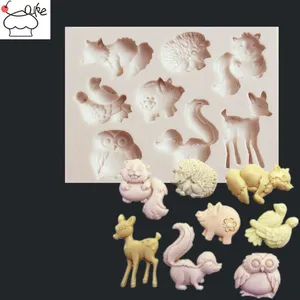 Новая серия животных, жидкий силикон, форма для выпечки торта сделай сам, белка, олень силиконовая форма для выпечкисова L029