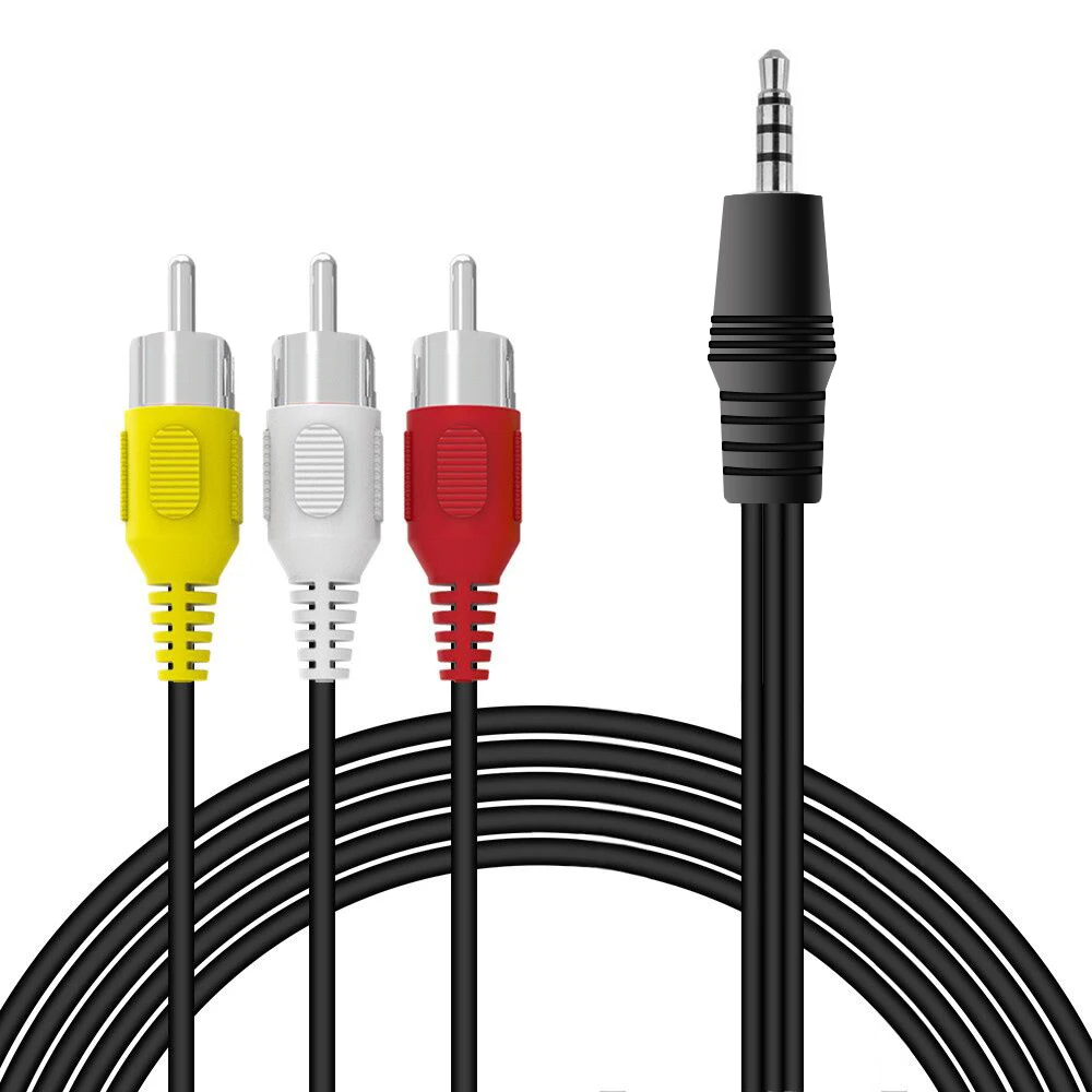 5 шт. 3.5 мм кабель av Мужской до 3 RCA Аудио-Видео Jack штекер кабеля X 1.2 м для Hi-Fi видео