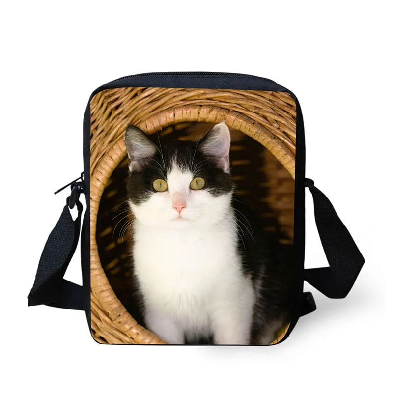 Small Messenger Bags Pet Cat Printing Crossbody Bag for Children Portable Mini Travel Shoulder Casual Women | Багаж и сумки