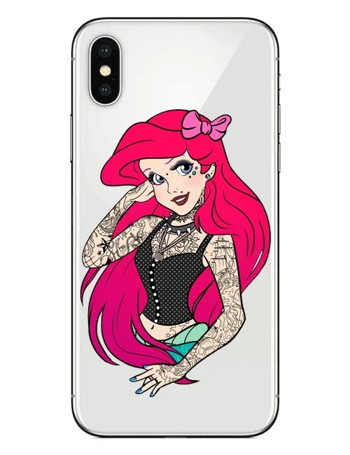 Сексуальный мягкий силиконовый чехол для телефона с татуировкой девочек iPhone X 10