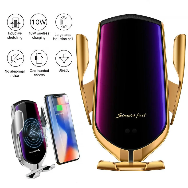 10 Вт автомобильное беспроводное зарядное устройство Qi для Iphone 8 X XS MAX