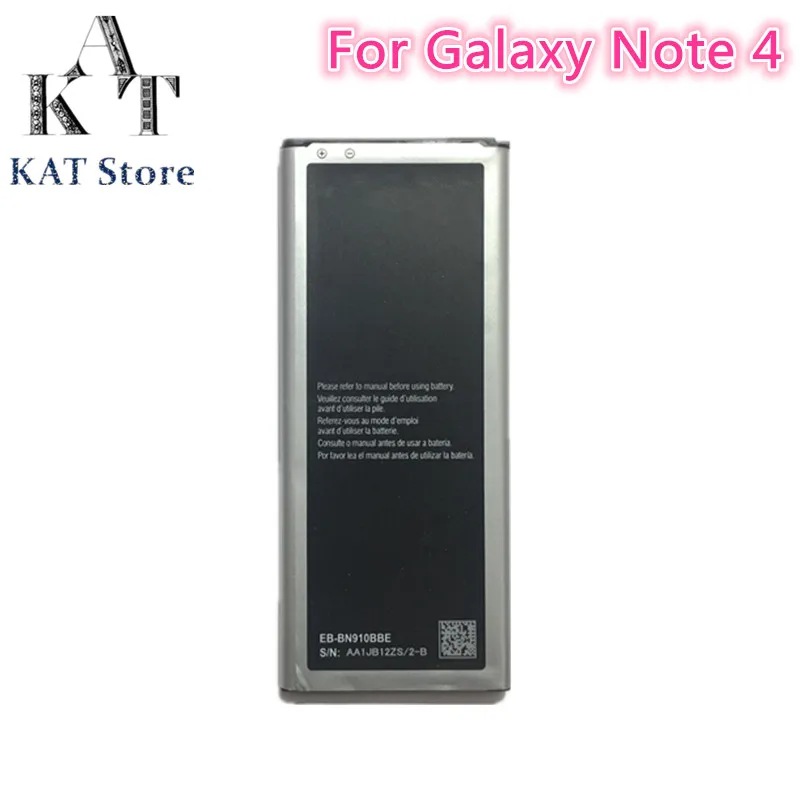Mobile Phone Battery For Samsung Galaxy Note 4 Note4 N910 N9100 3220mAh Batteries EB-BN910BBE Rechargeable Accumulator | Мобильные