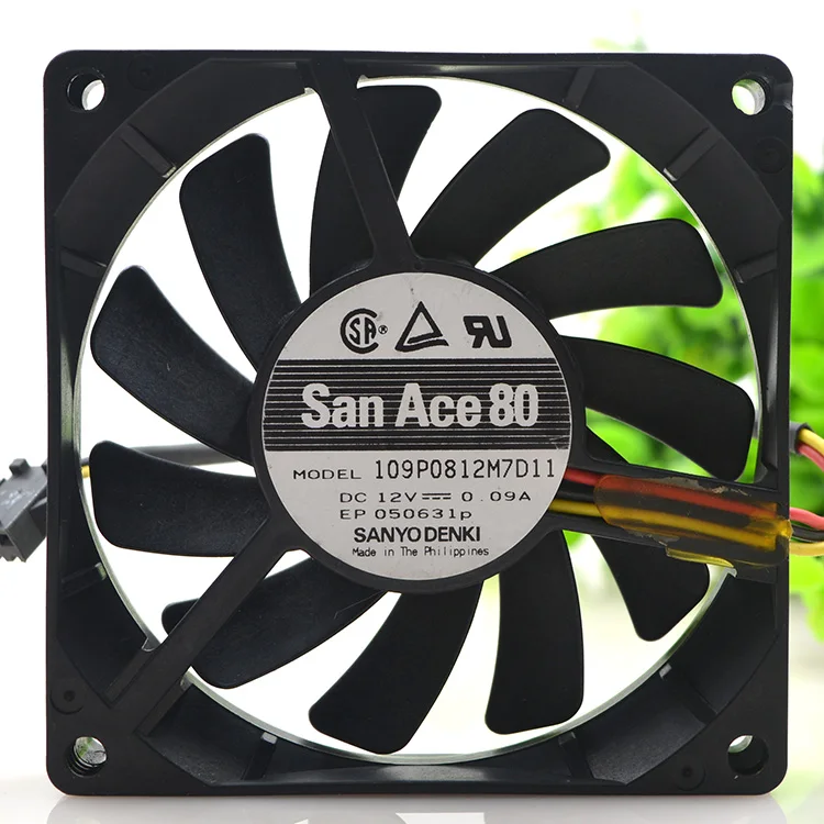 Новый оригинальный 8015 8 см 12 V 0.09A 109P0812M7D11 ультра тихий 3 проводное Охлаждение