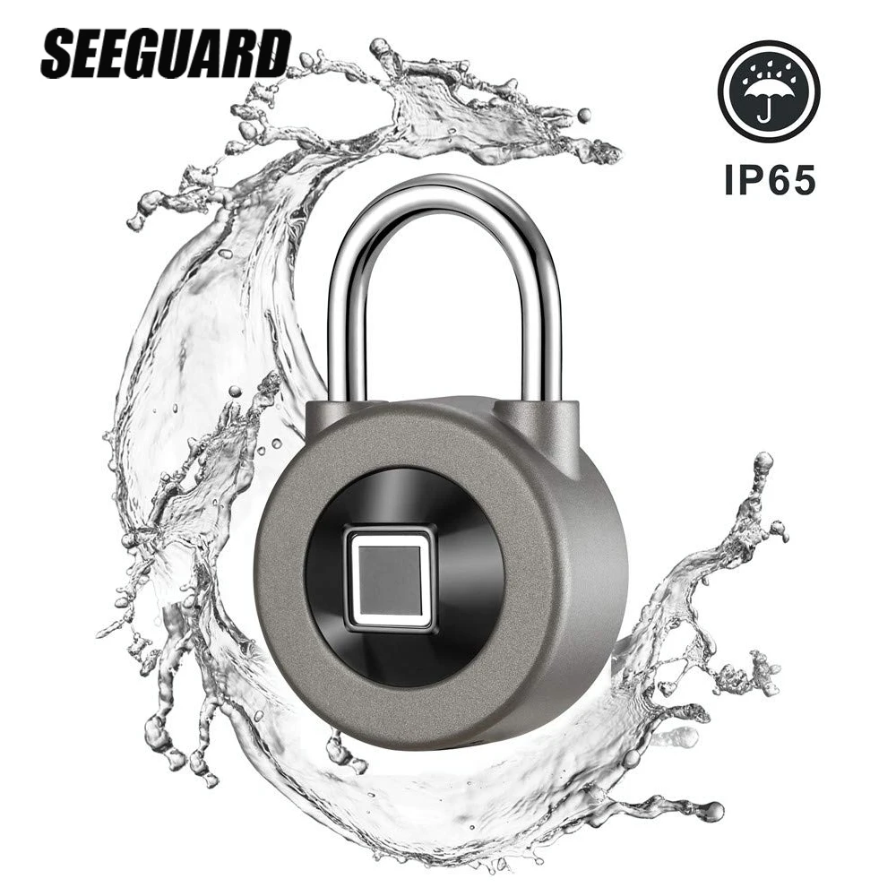 SEEGUARD Smart считыватель отпечатков пальцев замок без ключа USB Перезаряжаемые доступа IP65 Водонепроницаемый Противоугонный замок безопасности двери Чемодан чехол