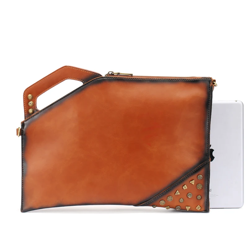 

KISUMATER Hot shoulder handbags 2019 luxury handbags man bags designer envelope leather messenger bags Free Shipping