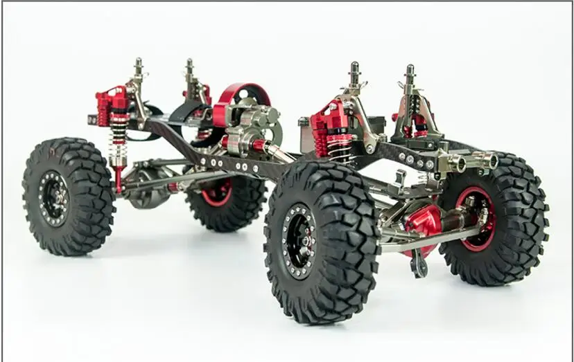GWOLVES Racing 1/10 CNC все алюминиевые и углеродные 313 мм Колесная база Wrangler рама осевая SCX10 быстрая - Цвет: A