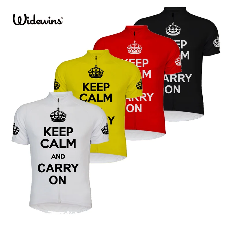 Дышащая велосипедная одежда KEEP CALM AND CARRY ON/Классическая плотная футболка/футболка