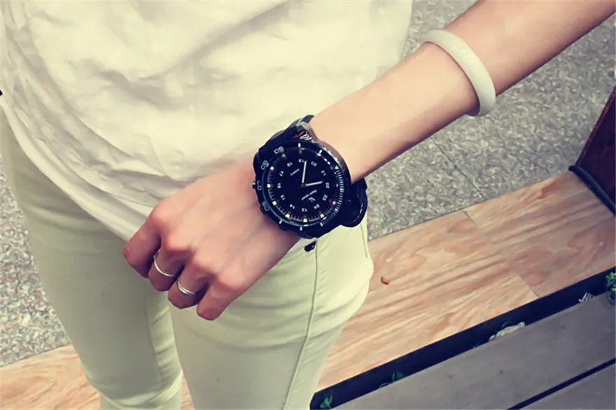 Часы мужские спортивные с большим циферблатом силиконовые деловые 2019|wristwatch