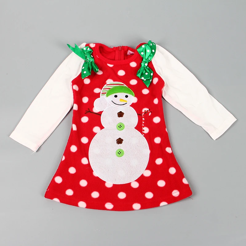Новинка 2019 года рождественское платье в горошек для маленьких девочек Детские