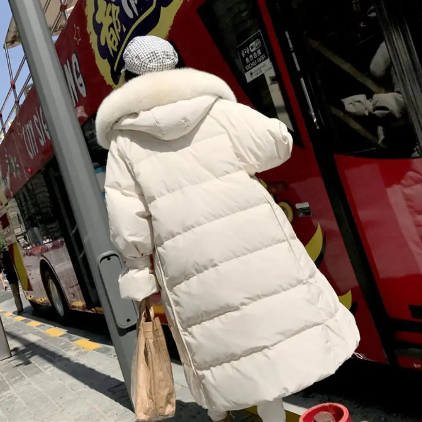 beige with white fur 90% утиный пух, пальто, модный бренд, большой меховой воротник, пуховик, женский, зимний, с капюшоном, роскошный, длинный, теплый пуховик, wq449, Прямая поставка - Цвет: beige with white fur
