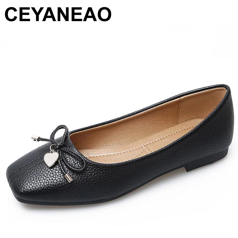 

CEYANEAO 2018 новые модные мягкие женские туфли на плоской подошве элегантные офисные женские брендовые туфли на плоской подошве женская обувь ...