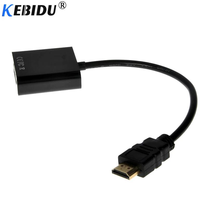 Адаптер kebidu 1080P HDMI совместимый к VGA Кабель Папа мама конвертер папа в RGB цифровой
