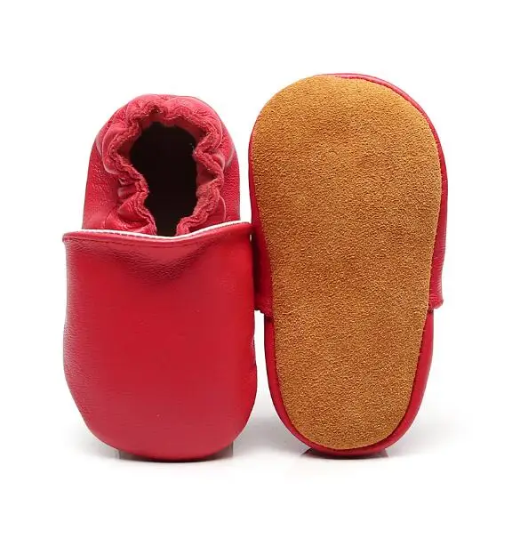 Модные новорожденные ботинки из натуральной кожи однотонные для мальчиков и девочек с мягкой подошвой, без застежек, для малышей, первые шаги, 0-18 мес.