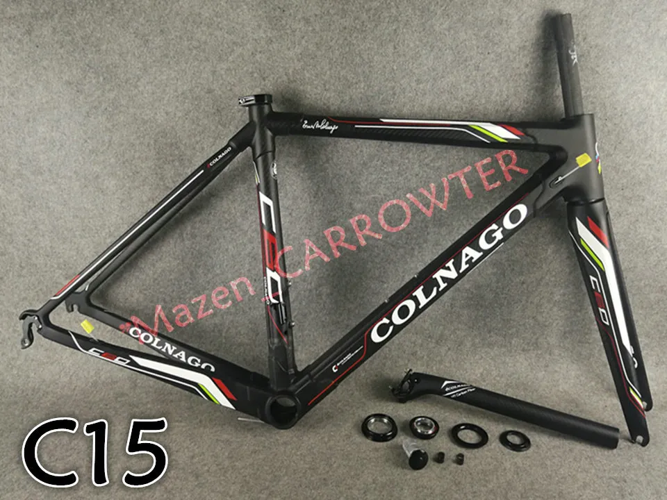 Белый логотип черный CARROWTER T1000 3K глянцевый/матовый Colnago C60 карбоновая рама для дорожного велосипеда с BB386 XS/S/M/L/XL
