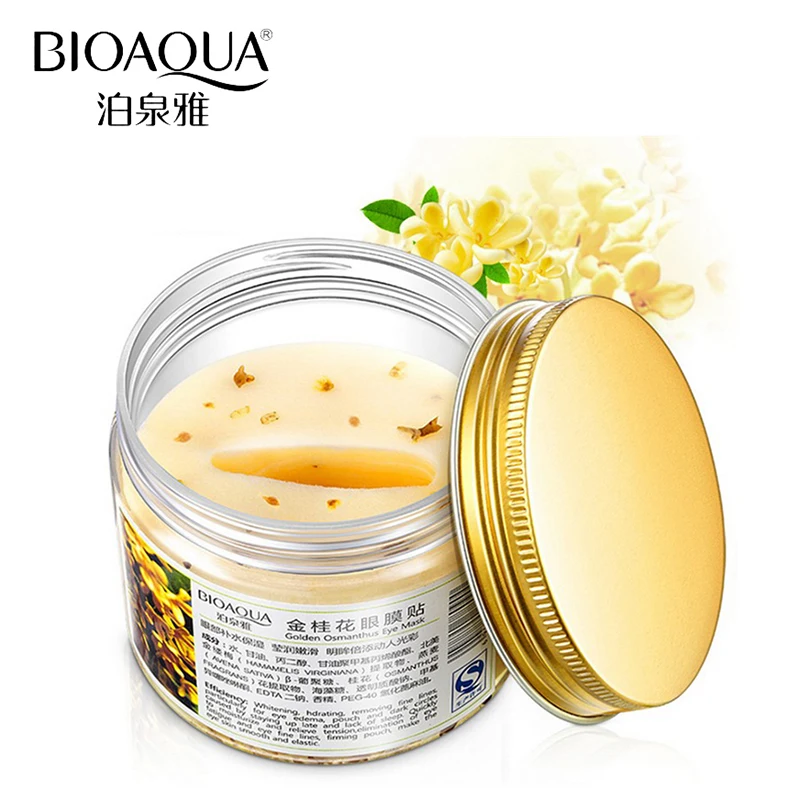 

DHL 100PCS BIOAQUA Brand Eye Mask Golden Osmanthus Collagen Eye Skin Care Anti-Puffiness Dark Circle Moisturizing Eyemask