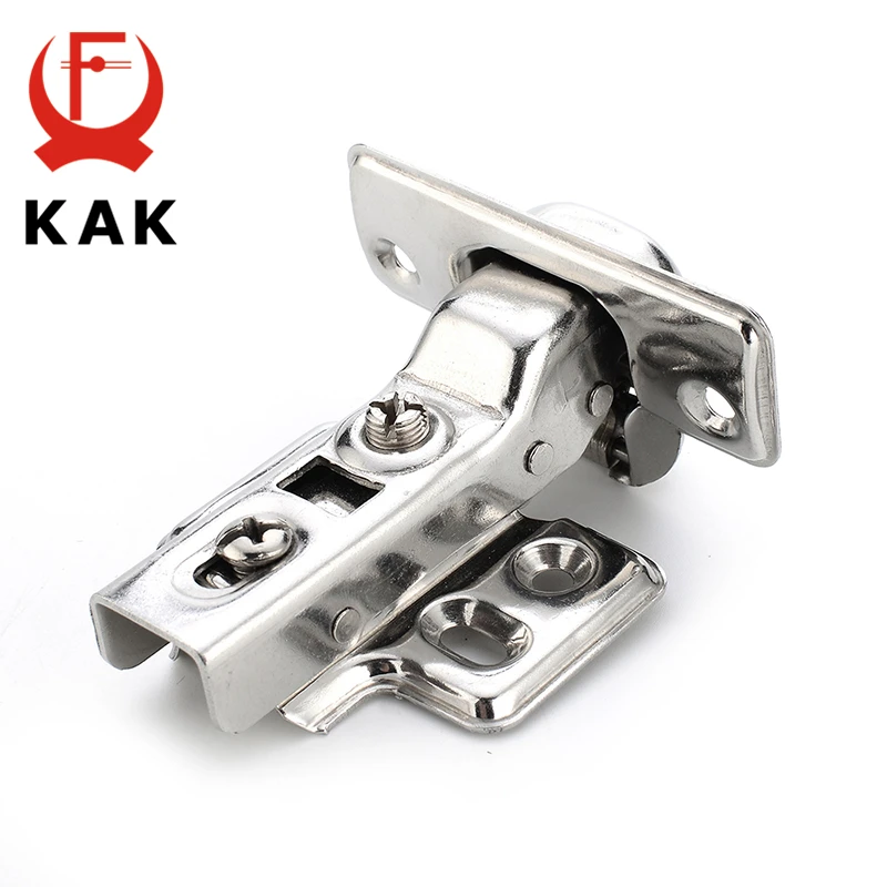 Фото KAK C Series Stainless Steel Hydraulic Hinges Damper Buffer Soft Close For Cabinet Cupboard Door Hinge Furniture Hardware №3