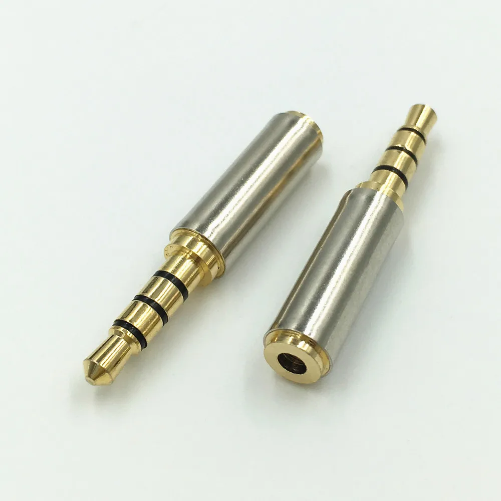 8 шт. позолоченные штекеры 3 5 мм на гнездо 2 мм|plug adapter connector|plug connectorplug 2.5mm |