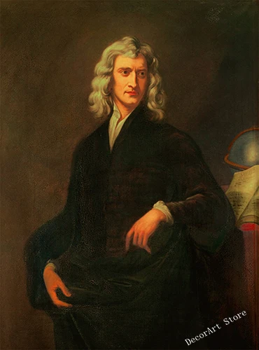 Cartoon Physicist Isaac Newton Canvas Painting Vintage Wall Picture Kraft Poster Coated Stickers Home Decoration Kids Gift | Дом и сад
