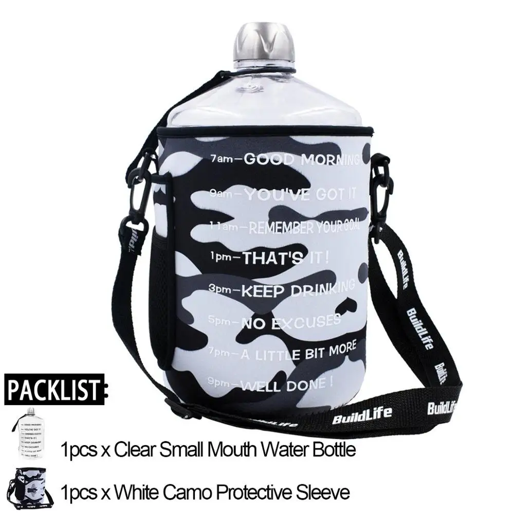 Small Mouth with Bag Quifit 2.2L 2.5L 3.78L сумка пакет рукав чехол Перевозчик с плечевым ремнем для галлонов спорта бутылки воды питьевой кувшин Тренажерный зал Спорт - Цвет: Small Mouth with Bag