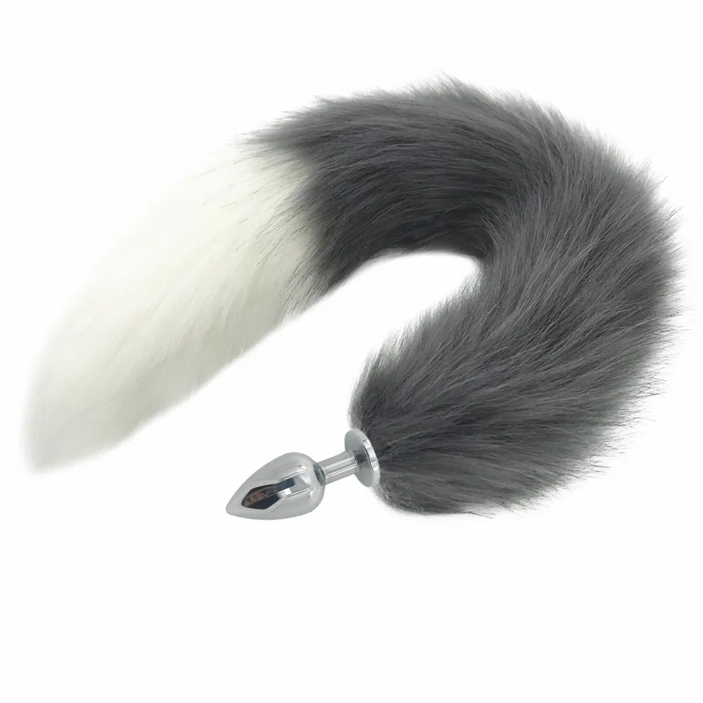 40cm Fox Tail Metallic Anal Plug Sexy Plush Hair Clip Ear SM Player Cosplay Adult Games Couples Flirting Sex Toy Dilator | Красота и
