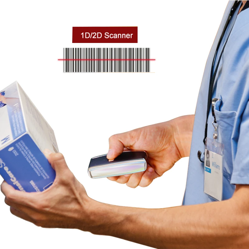 Mini Portable Handheld Bluetooth usb 2d 1d laser wireless barcode scanner | Компьютеры и офис