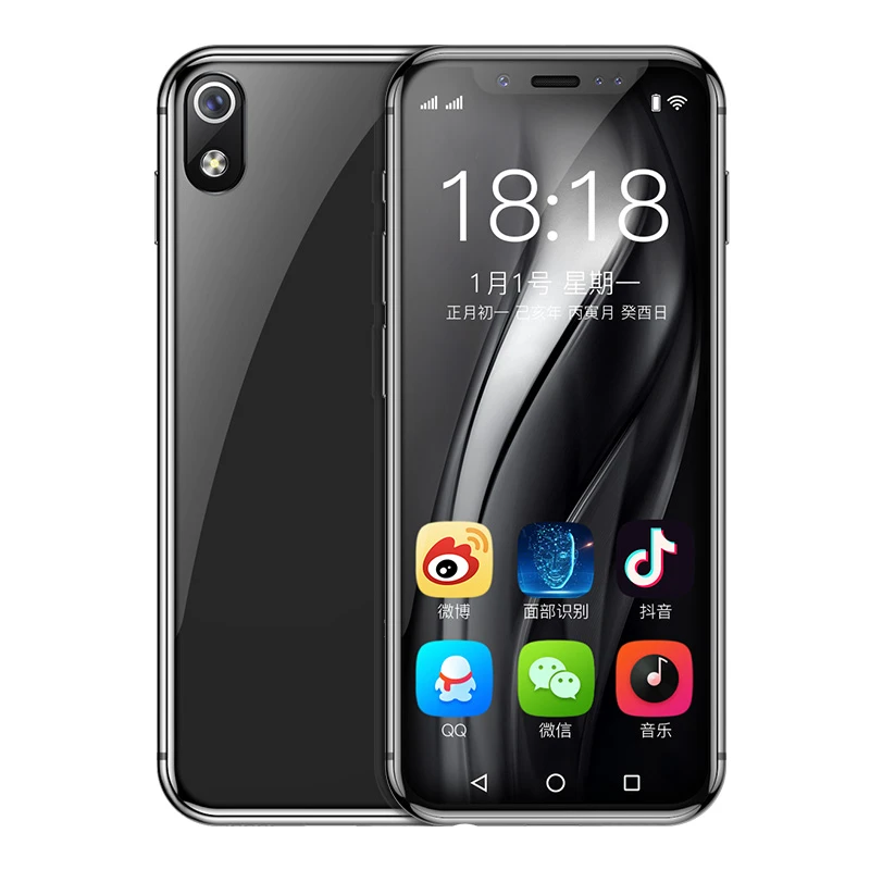 Роскошный мини мобильный телефон K-TOUCH I9S 16GB rom Android телефон Google play Store Face ID gps WiFi маленький детский смартфон - Цвет: Black I9S