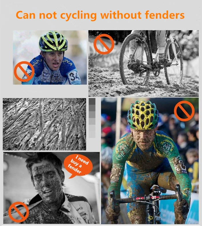 MTB горный велосипед брызговик велосипедный брызговик складной крыло Предупреждение ющим задним фонарем 26 дюймов колеса крылья велосипедные аксессуары