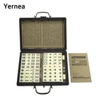Мини Китайская Игрушка Yernea, антикварная игра маджонг, развлечение с инструкцией на английском языке, четыре ветра, настольная игра, деревянная коробка, Majiang
