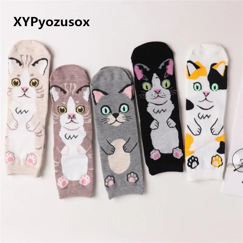 2018 модные носки с героями мультфильмов женские 3D котом и животными в стиле