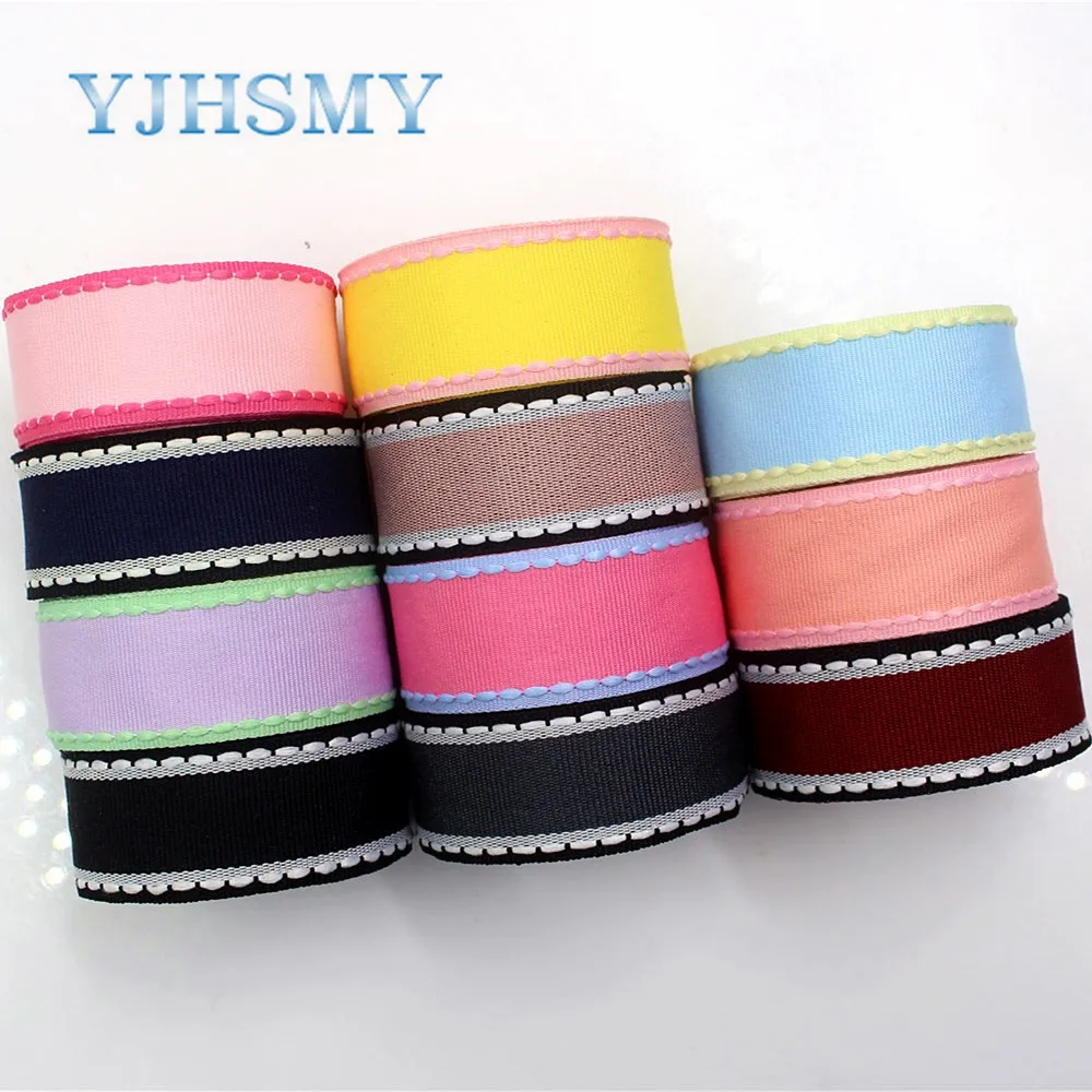 YJHSMY G-181028-1459, 25 мм 10 ярдов сплошной цветной крючок кружево grosgrain ленты, свадебные украшения, рукоделие Подарочная упаковка материалов