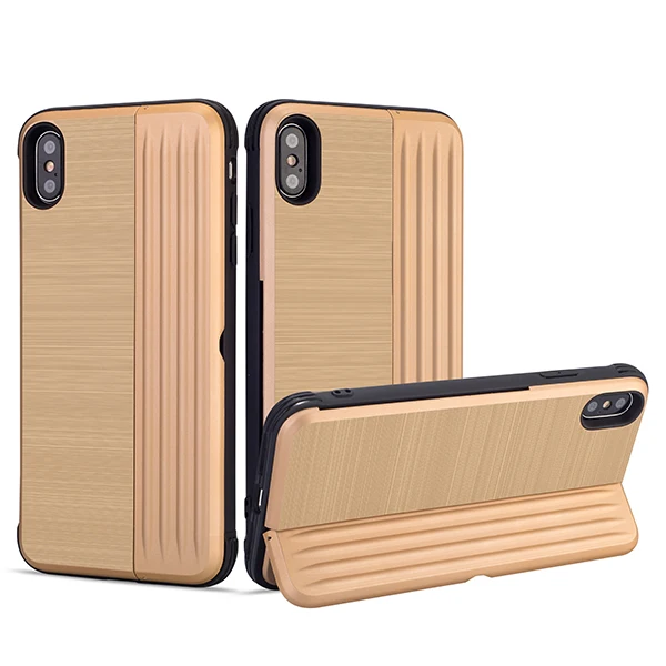 Gold Для iphone Xs Макс стоять чехол силиконовый чехол Kickstand чехол для iphone XR Xs 6 7 8 плюс полное покрытие - Цвет: Gold