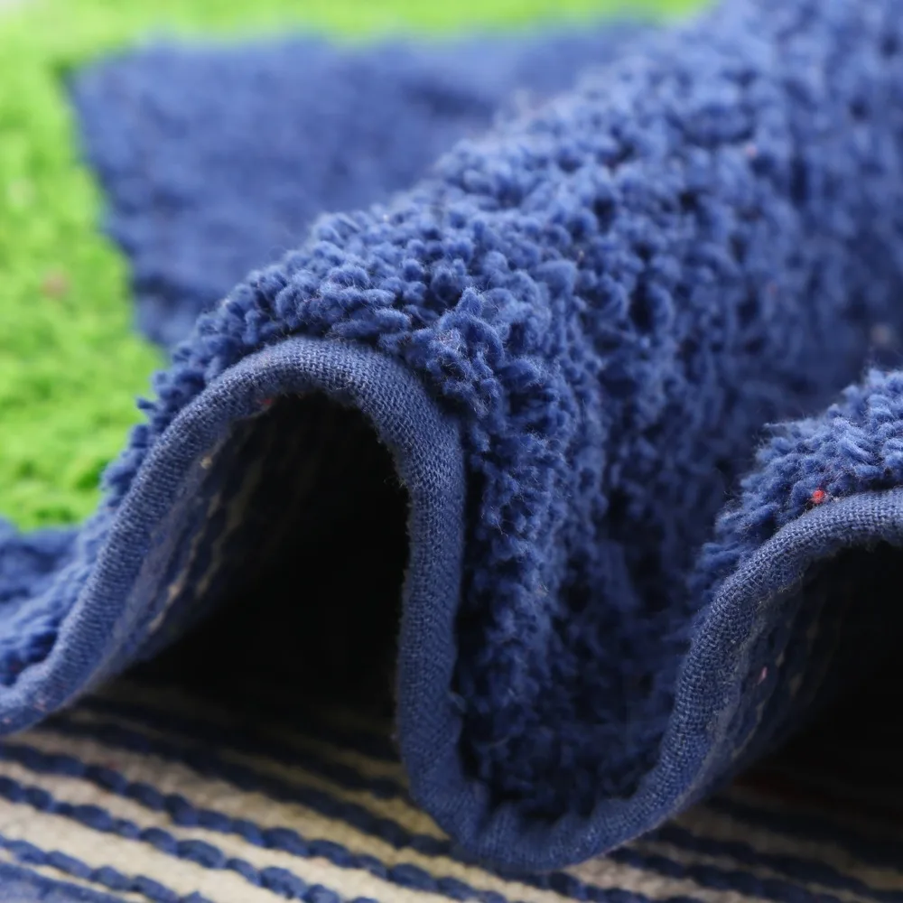 Коврик для пола ручной работы с рисунком совы 100% хлопок нескользящий круглый