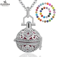 eudora copper harmony bola ball crystal locket cage pendant 20mm chime ball sound necklace for women pregnancy wife baby k111n20