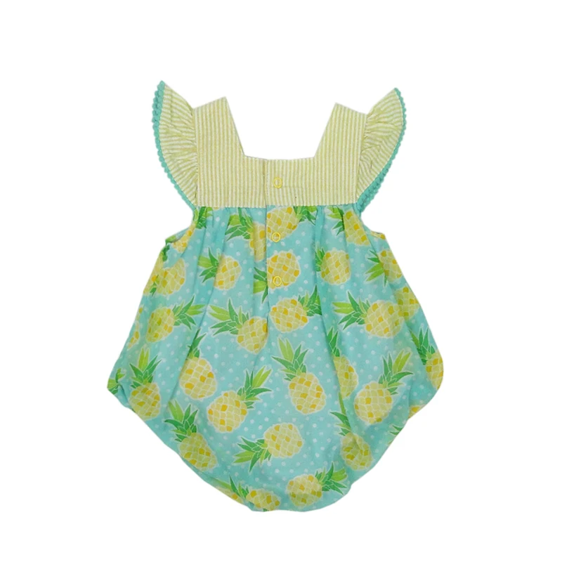 Шифоновые детские комбинезоны с принтом оборками для девочек летние топы