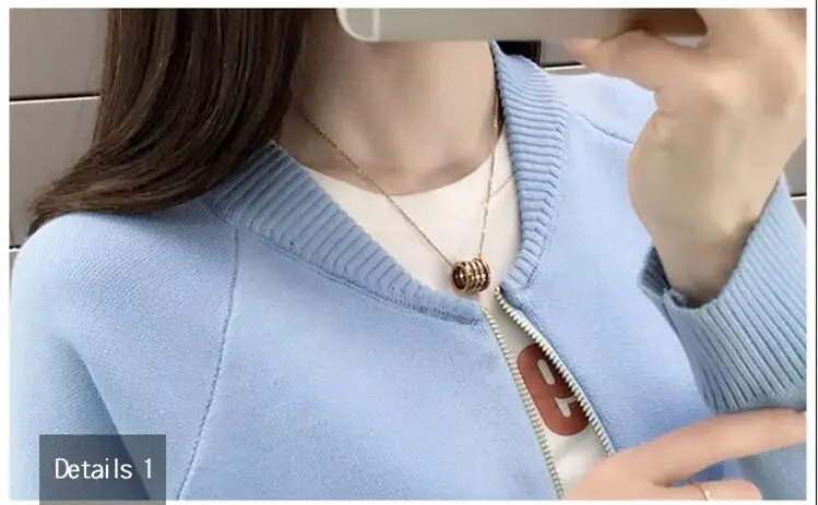 Women Cardigan New Fashion Autumn Casual Long Sleeve zipper Short Knitted Sweater Cardigan Coat For Women knit Jacket Tops